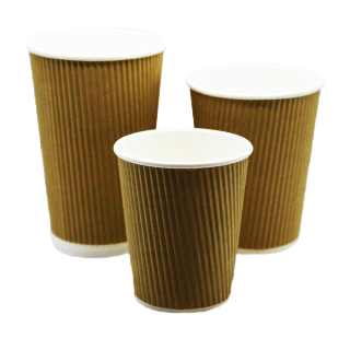 Premium Kraft Ripple Wall Hot Vending Cup