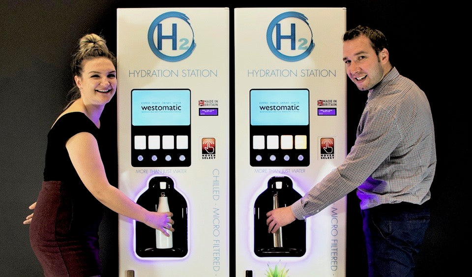 H2o Hydration Station Contactless Bottle Filler With 12 inch Media Screen & Audio