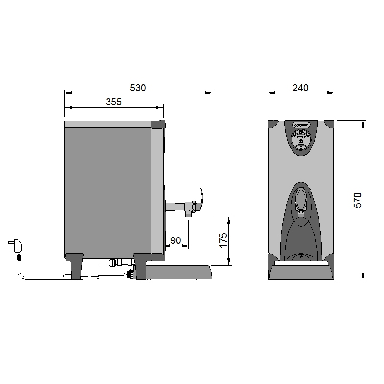 Calomax Eclipse 10 Litre Table Top Water Boiler