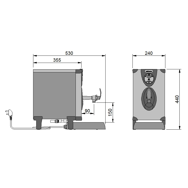 Calomax Eclipse 5 Litre Table Top Water Boiler