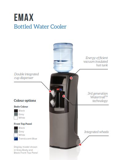 Ebac Emax Floor Standing Bottled Water Cooler (Portable Water on Wheels)