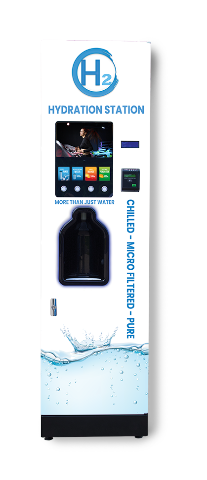 H2o Hydration Station Contactless Bottle Filler With 12 inch Media Screen & Audio