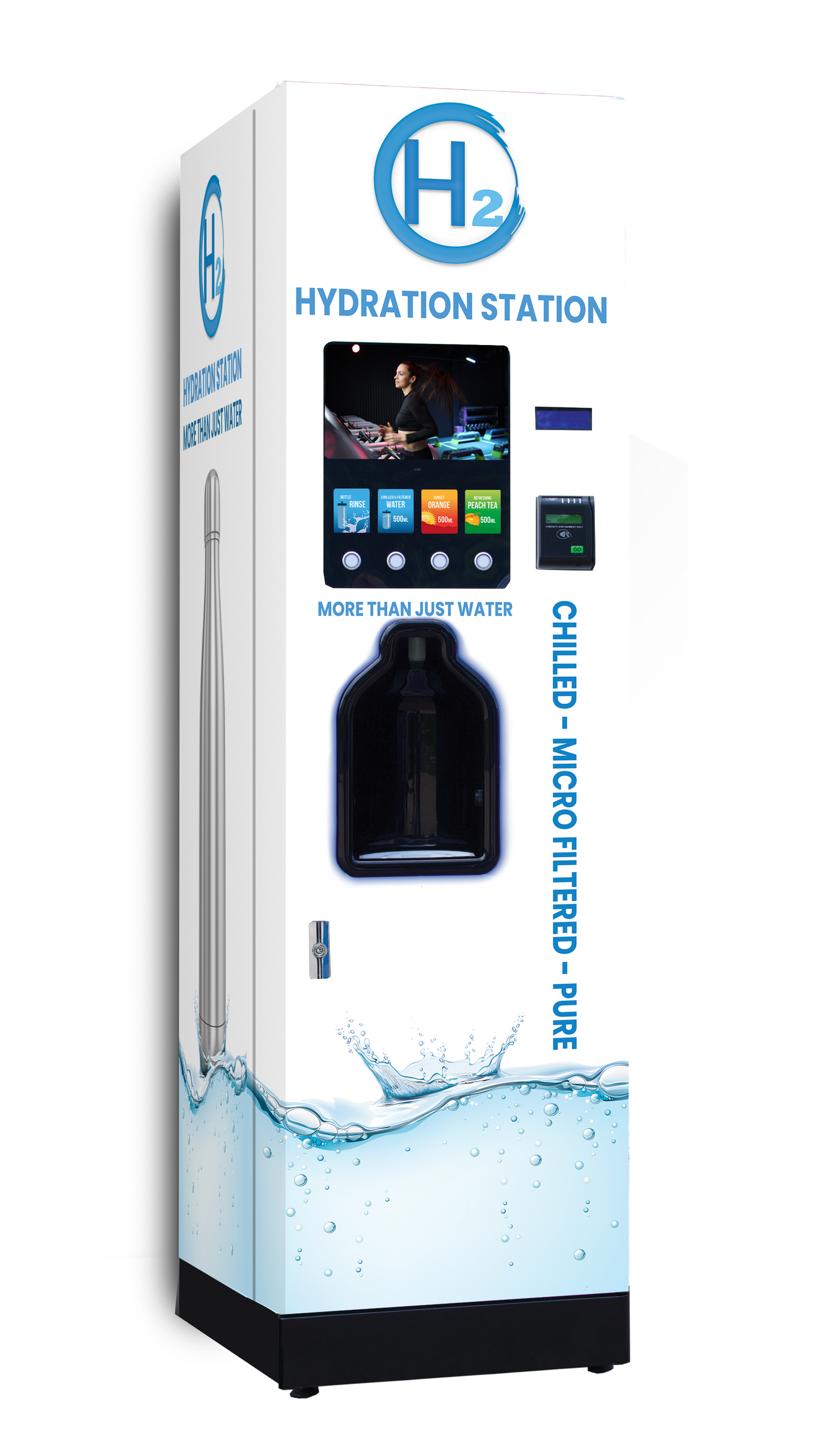 H2o Hydration Station Contactless with screen Bottle Filler Daily Rental